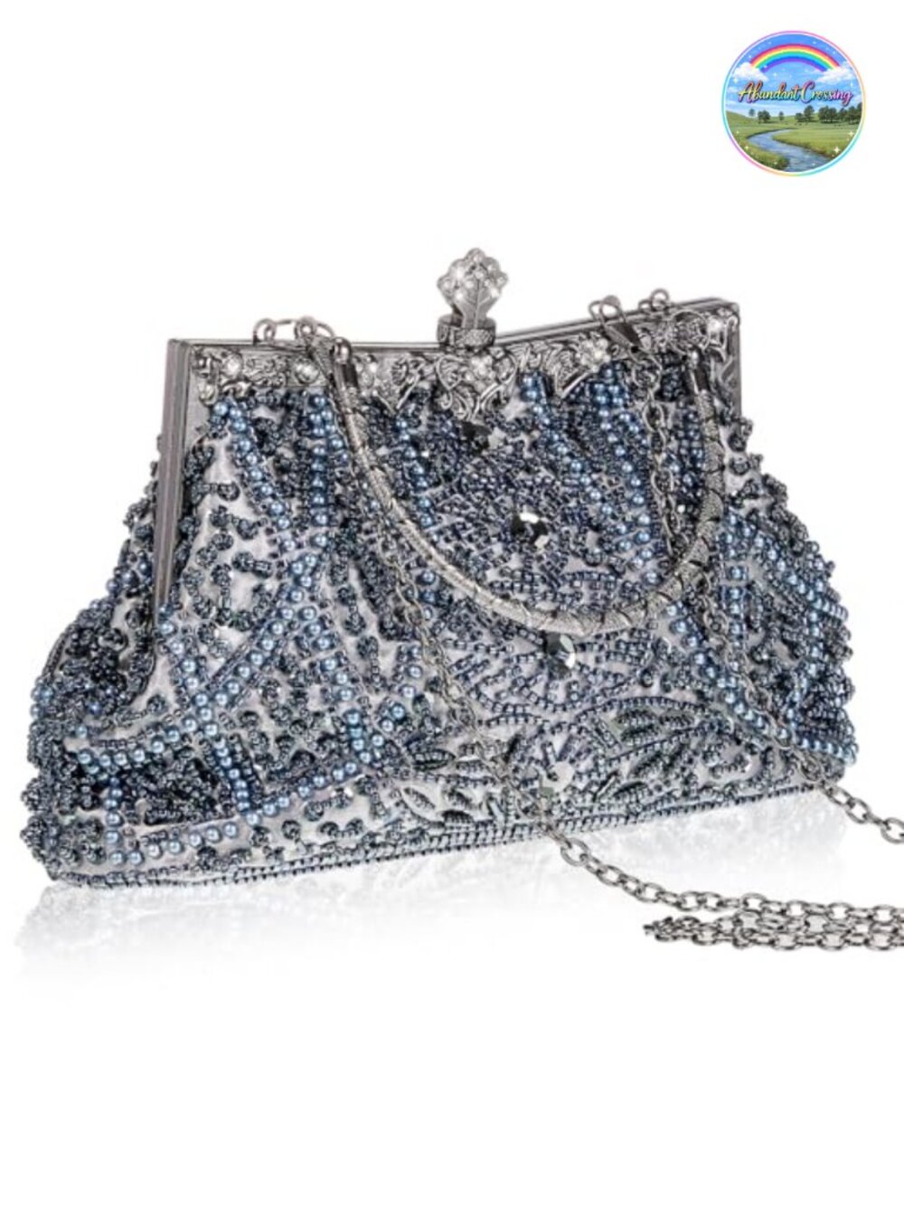 1920s Beaded Clutch Evening Bag Formal Wedding Party Geometric